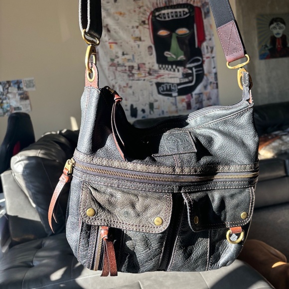 Vintage Fossil No. 54 Leather Bag - Picture 2 of 6